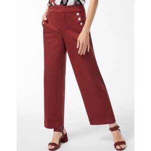 Chico’s Women’s Wide Leg Ankle Jeans Size 10 Pull On High Rise Stretch